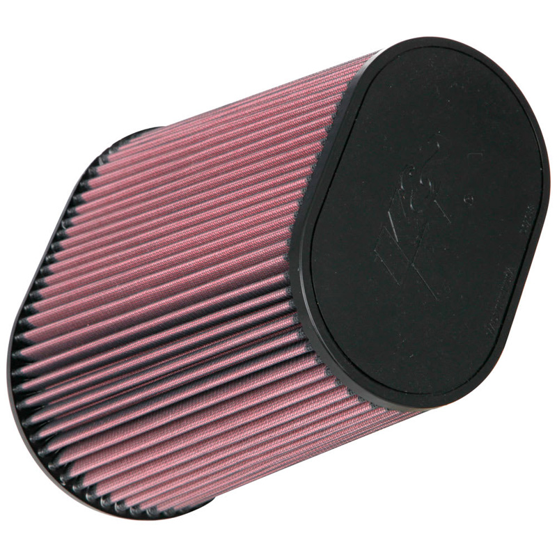 K&N Filtre à Air Universel Ovale/Conique 114mm raccordement, 235mm x 159mm de base, 178mm x 114mm en haut, 254mm hauteur (RU-1024)