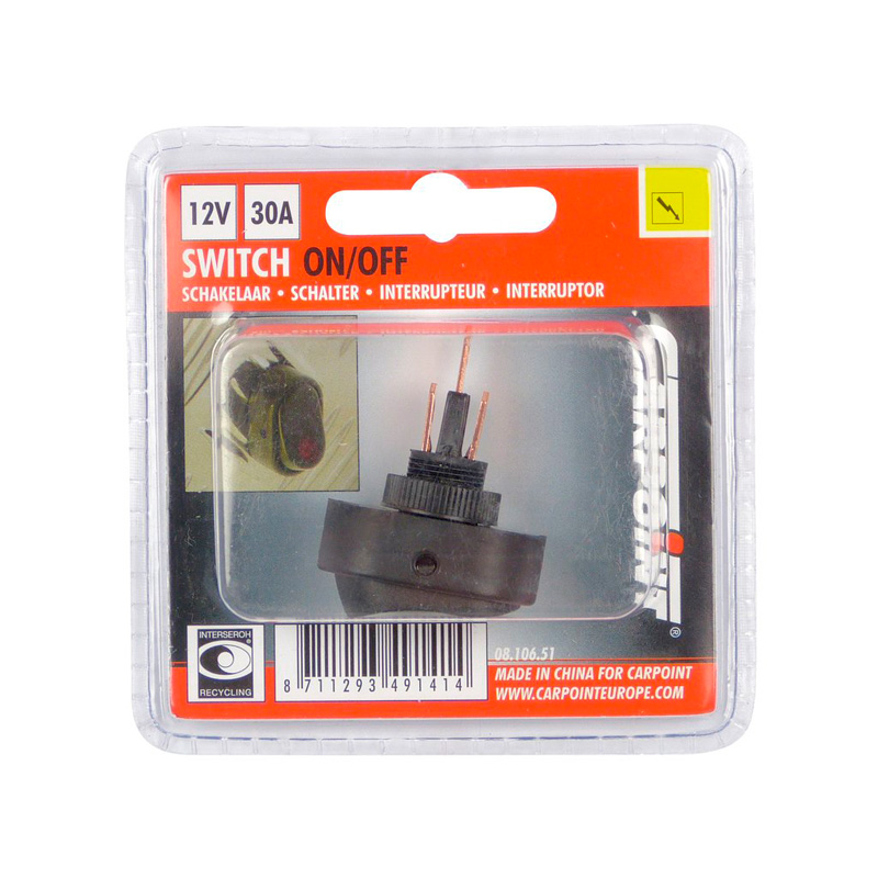 Carpoint Interrupteur Marche/Arrêt - LED Rouge
