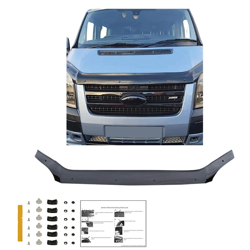 Protection du capot sur mesure pour Ford Transit MK7 2006-2014 - Noir brillant