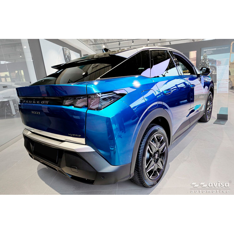 Avisa Revêtement d'habillage du hayon du coffre inox Chrome sur mesure pour Peugeot 3008 III 2024-