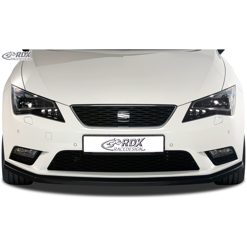 Spoiler avant sur mesure pour Seat Leon 5F SC/5-portes/ST 2013-2017 excl. FR/Cupra (ABS noir luisant)