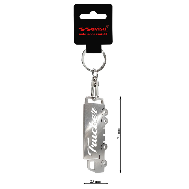 Porte-clés en acier inoxydable - Trucker/Truck