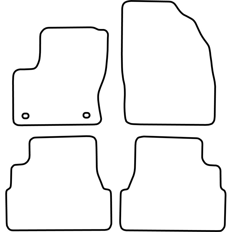 Set de tapis de sol en velours sur mesure pour Ford Focus C-Max 2003-2007