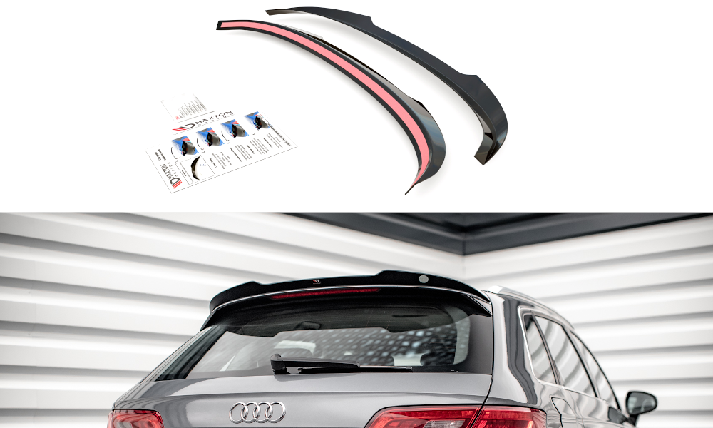 Spoiler passend voor Audi A3 8V Sportback 13-16 Maxton Glans Zwart
