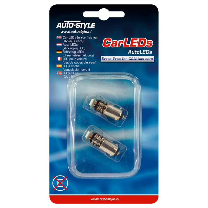 BAX9S (H6) SMD/LED AC Ampoules 12V Optique-Xenon Blanc, set de 2 pièces, avec soutient CAN-bus