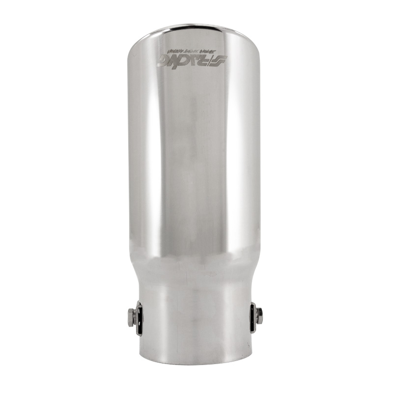 Simoni Racing Embout d'Échappement Rond/Oblique Inox - Ø76xL180mm - Montage ->64mm