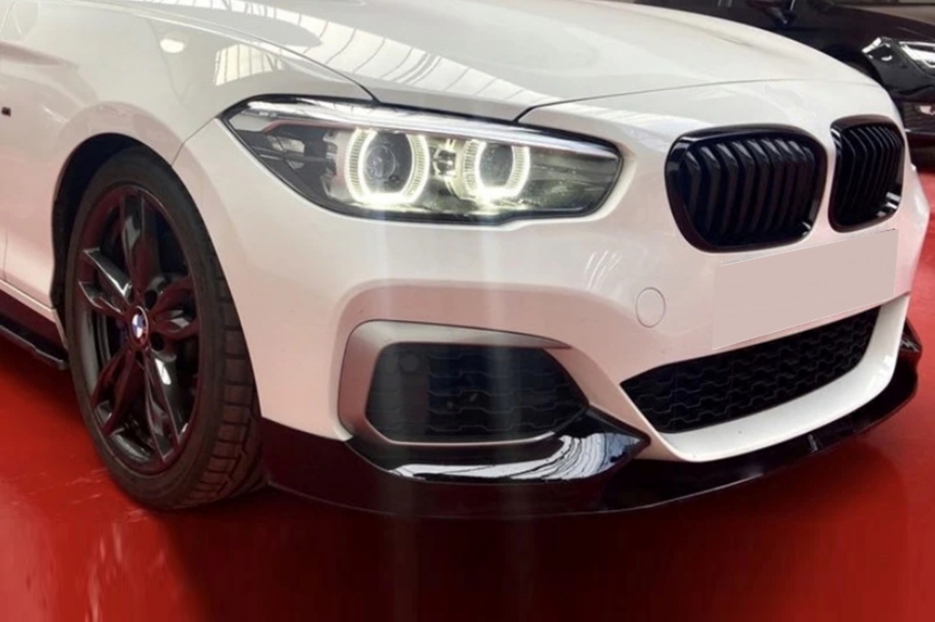 Voorspoiler BMW 1 Serie F20 / F21 LCI 15-19 M-Pakket Glans Zwart