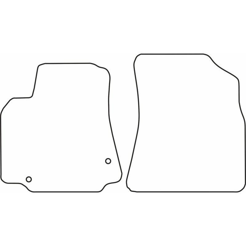 Set de tapis de sol sur mesure pour Peugeot Partner 2008-2018 (seulement avant)