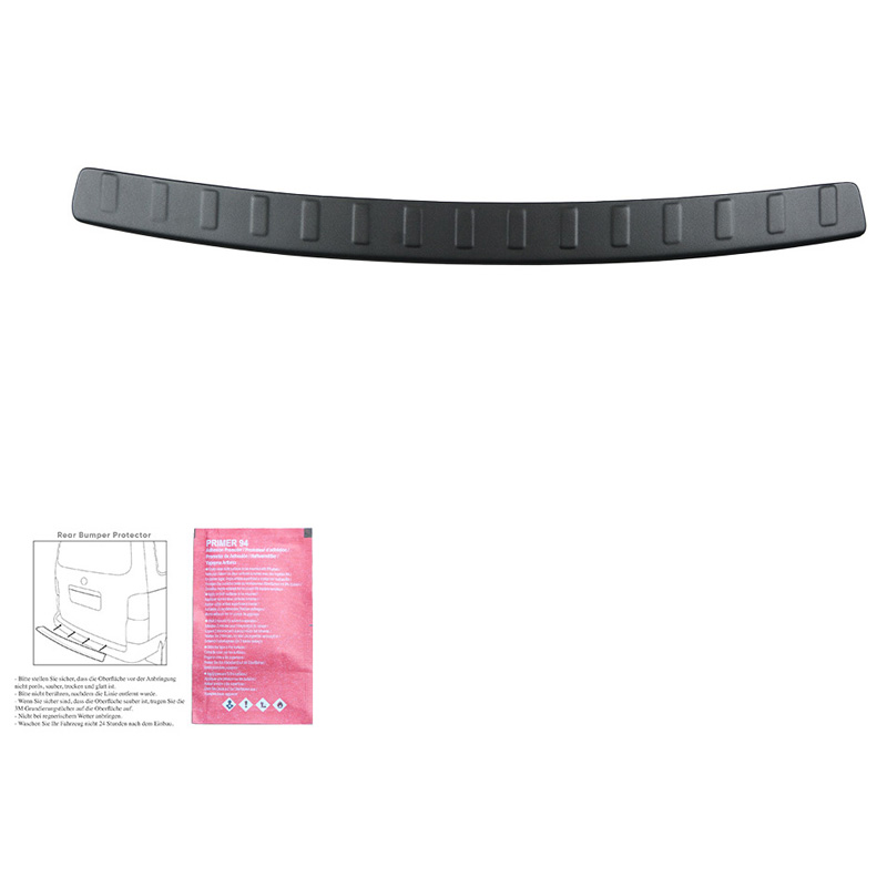 Protection de seuil arrière sur mesure pour Mercedes GLC X253 2015-2019 'Ribbed' - Noir mat