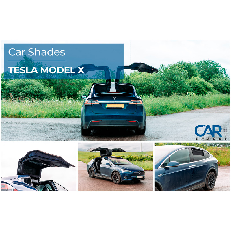 Set de Car Shades (portes arrières) sur mesure pour Tesla Model X 5 portes 2016- (4-pièces)