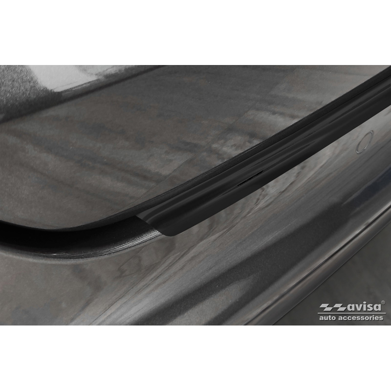 Protection de seuil arrière inox noir sur mesure pour FFord Mondeo V Hatchback/Sedan 2014-2019 & FL 2019- 'Ribs'