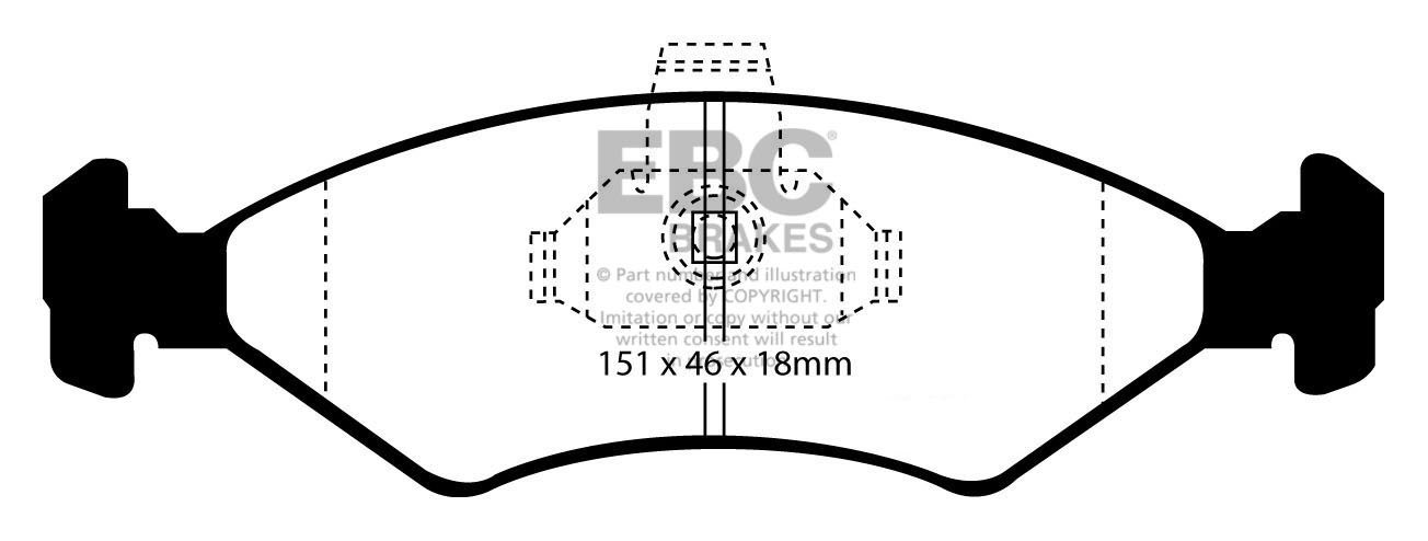 EBC Brakes BMW 2002 2.0 Turbo 73-75 Remblokken achterzijde
