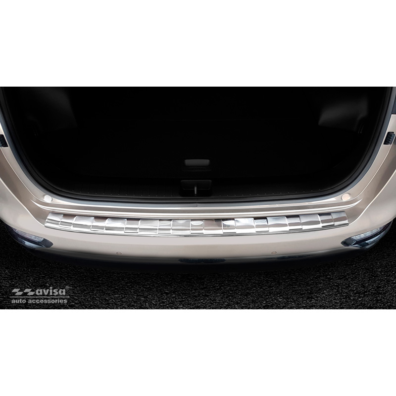 Protection de seuil arrière inox sur mesure pour Kia Sportage IV Facelift 2018-2021 'Ribs'