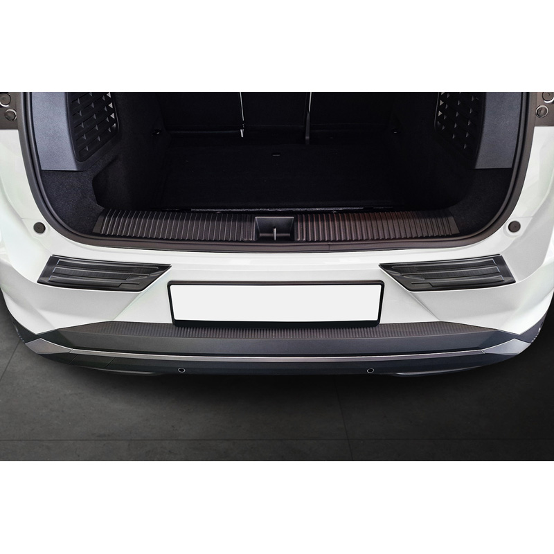 Avisa Protection de seuil arrière inox noir sur mesure pour Renault Scenic E-Tech 2024- 'Ribs'