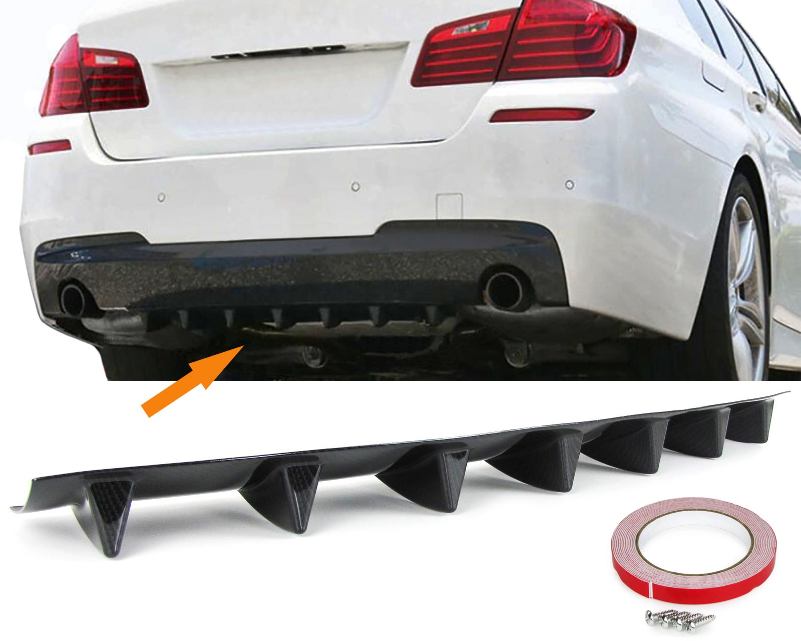 Universele Diffusor Carbon Look 7 ribben