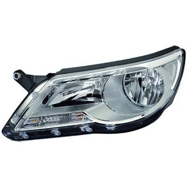 Koplamp rechts TIGUAN 07-03/11 TYC H7+H7