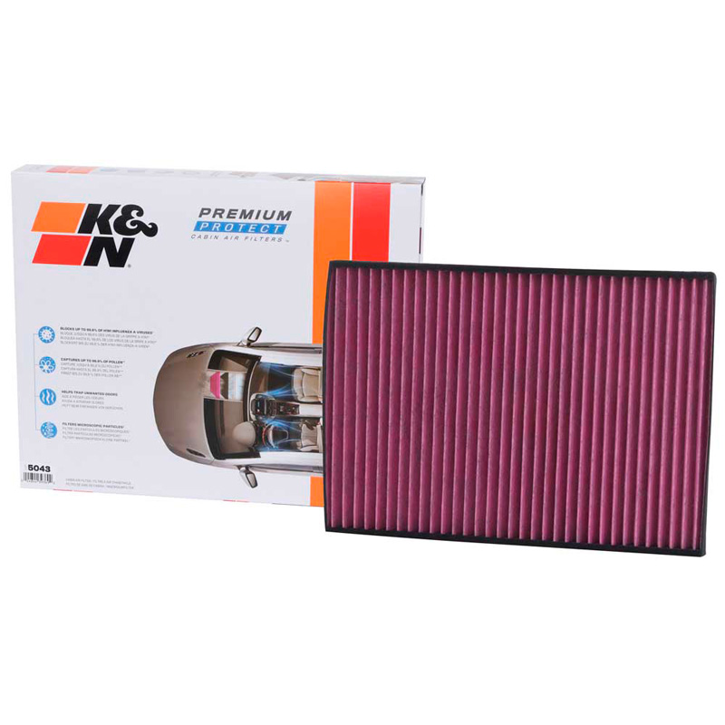 K&N Filtre à Air d'Habitacle Jetable Premium sur mesure pour Audi divers modèles (DVF5043)