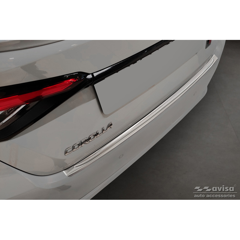 Protection de seuil arrière inox sur mesure pour Toyota Corolla XII Sedan 2019-