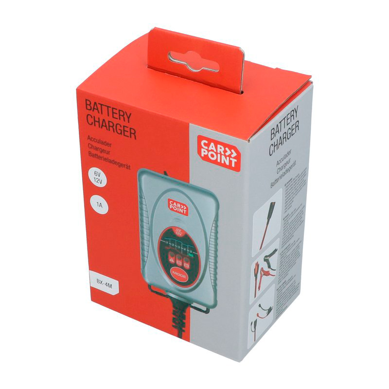 Chargeur de batterie Carpoint BX-4M 6V/12V 1 Ampère