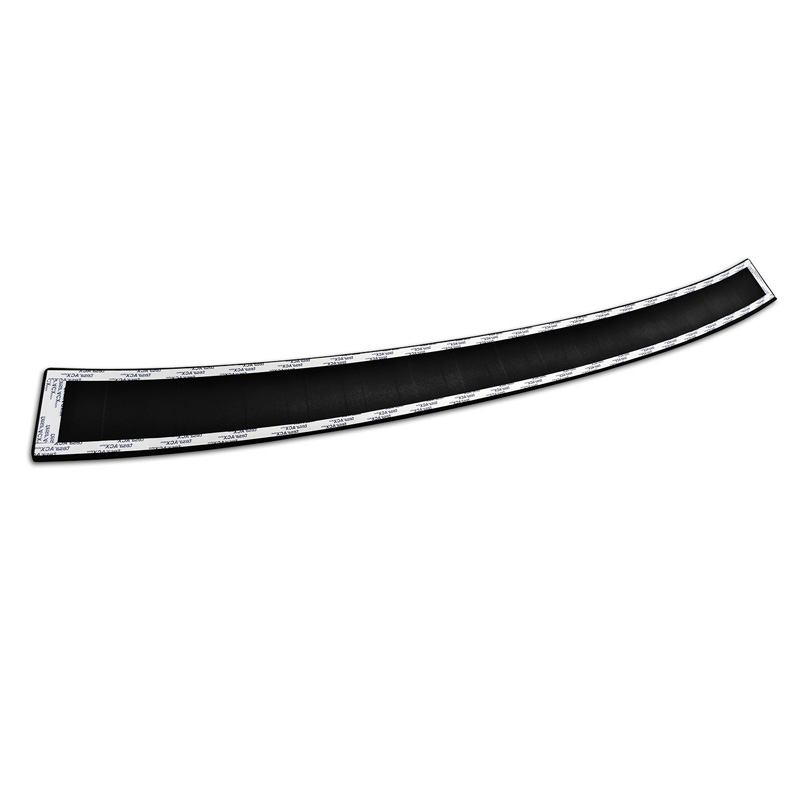 Avisa Protection de seuil arrière inox noir mat sur mesure pour Ford Transit Courier II / Tourneo Courier II 2023- 'Riffled Plate'