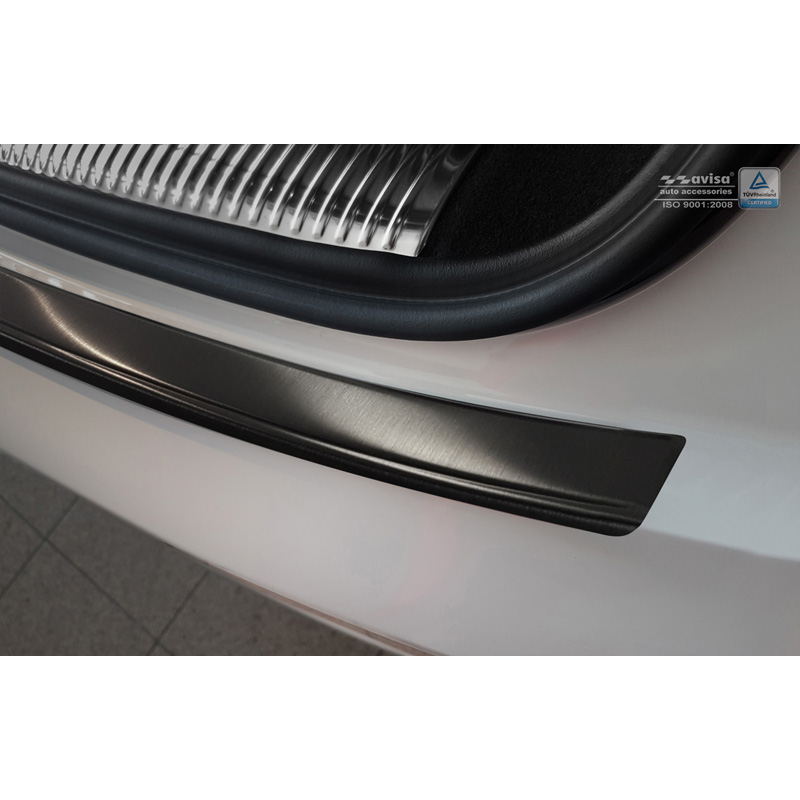 Protection de seuil arrière inox noir sur mesure pour Audi Q5 2017-2020 & FL 2020- 'Ribs'