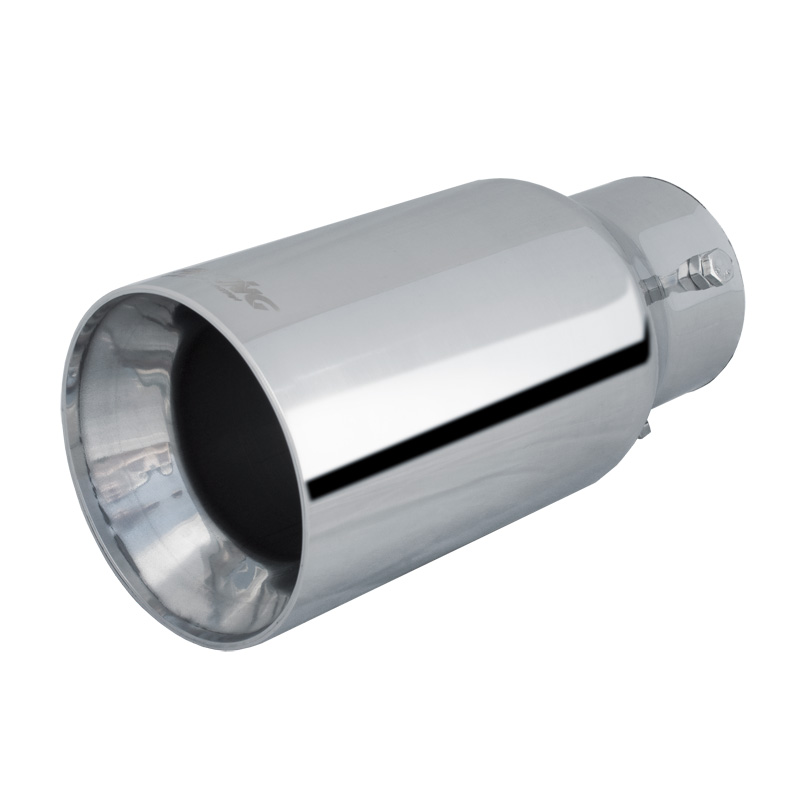 Simoni Racing Embout d'Échappement Rond/Droit Inox - Ø90xL185mm - Montage 34-59mm