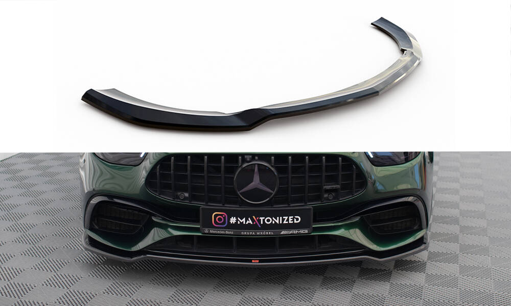 Voorspoiler V.1 Mercedes AMG E63 W213 FL Glans Zwart