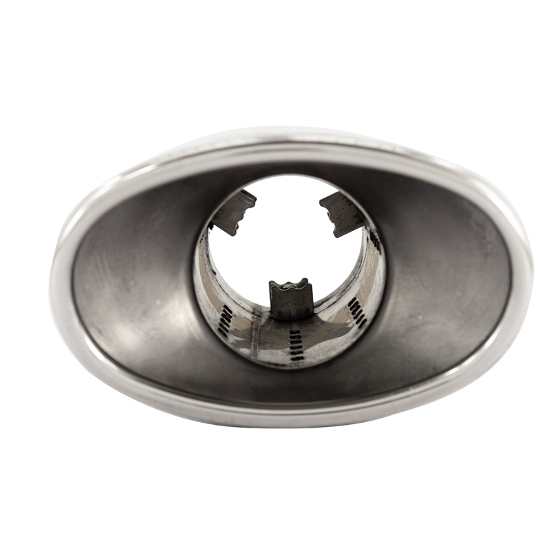 Simoni Racing Embout d'Échappement Ovale Inox - 135x85xL185mm - Montage ->60mm