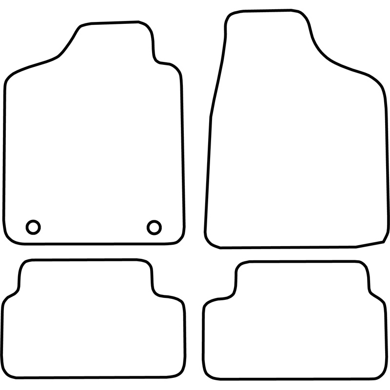 Set de tapis de sol sur mesure pour Fiat Panda 1981-2003