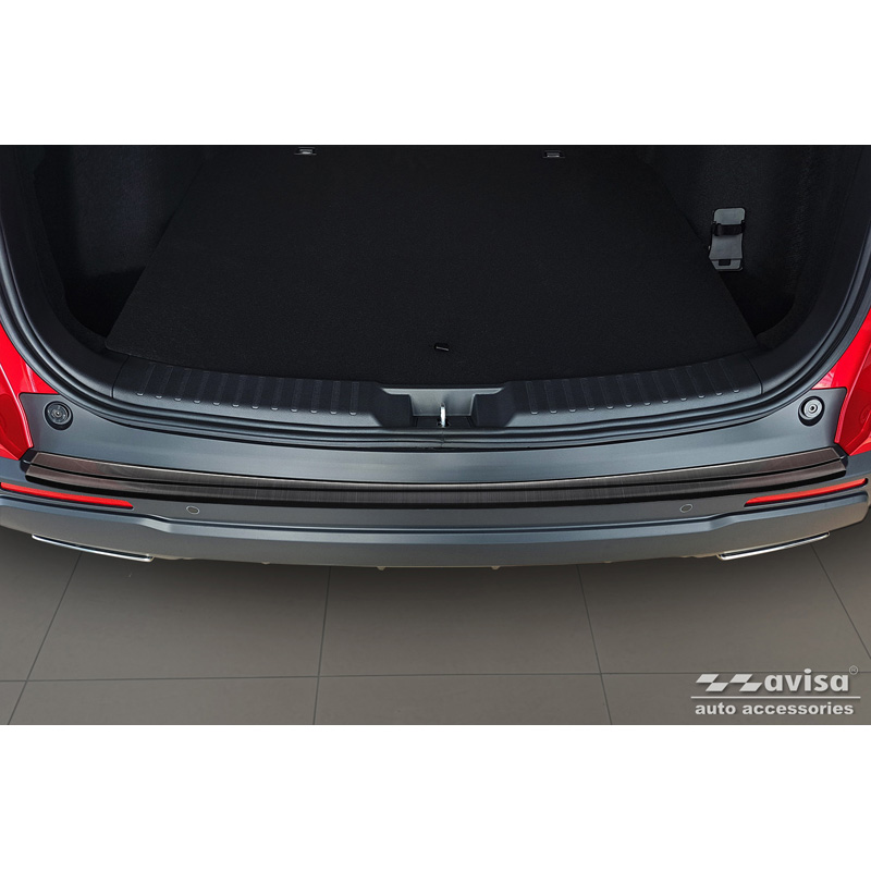 Protection de seuil arrière inox noir sur mesure pour Honda CR-V VI 2023-