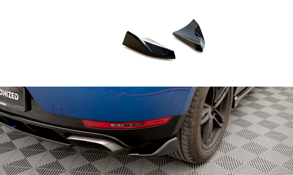 Zijdiffuser Porsche Macan Mk1 Maxton Glans Zwart