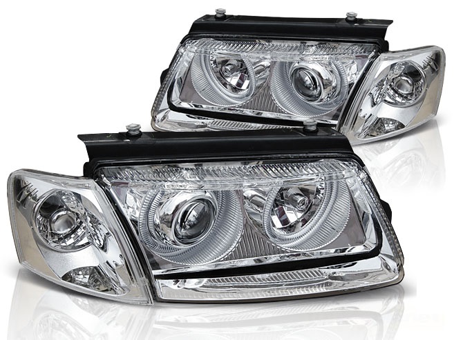 Phares VW Passat 3B Angel Eyes chrome