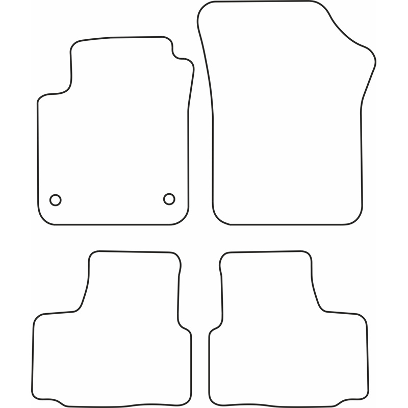 Set de tapis de sol sur mesure pour Volkswagen Up 2011-