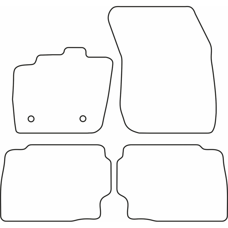 Set de tapis de sol en velours sur mesure pour Ford Mondeo V 2014-