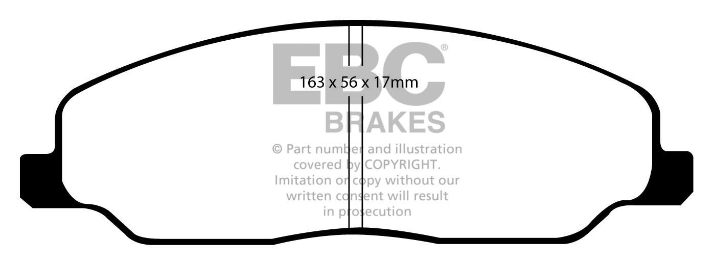 EBC Brakes FORD Mustang 4.6 GT 2005-2010 Remblokken voorzijde ye