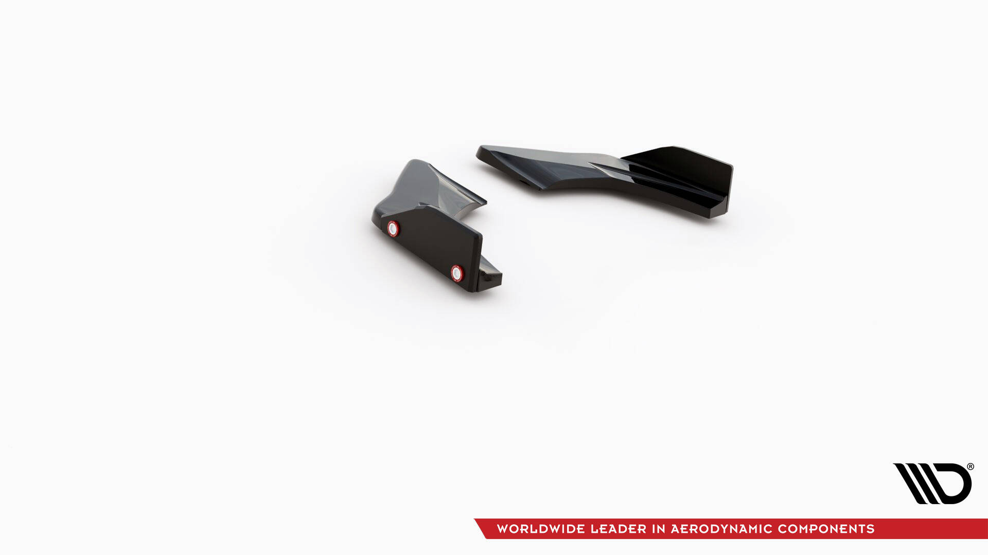 Achterzij Spoilers V.1 + Flaps Volkswagen Golf 8 GTI Clubsport Maxton Glanzend Zwart