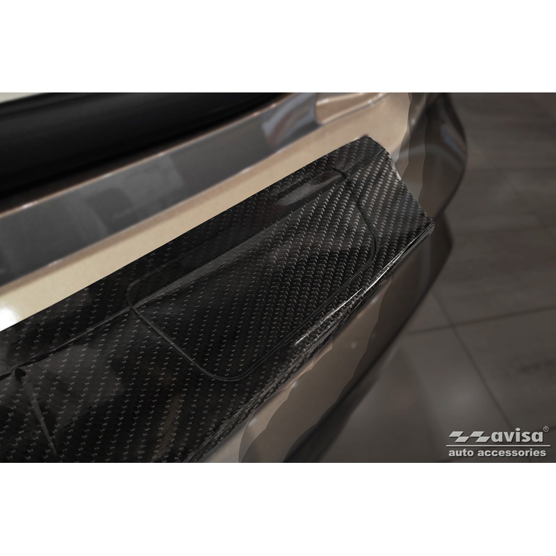 Protection de seuil arrière carboné 3D sur mesure pour Ford Edge II Facelift 2018- incl. ST-Line & Vignale 'Ribs'