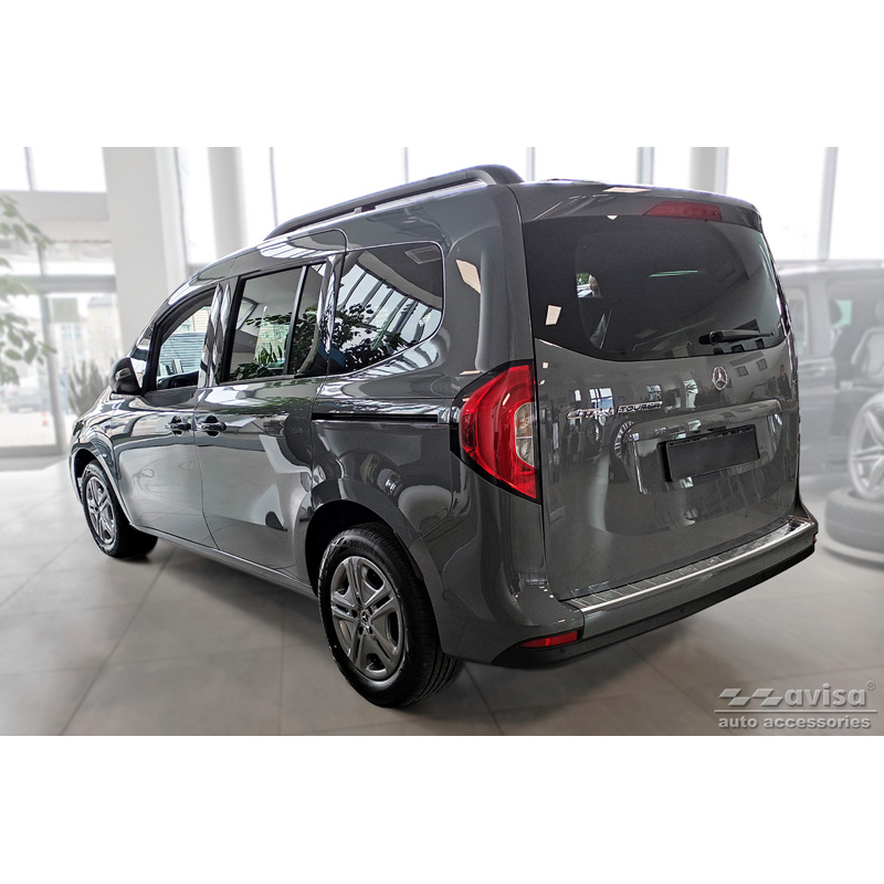 Protection de seuil arrière inox sur mesure pour Mercedes Citan (W420) Box/Tourer 2021- 'Ribs'