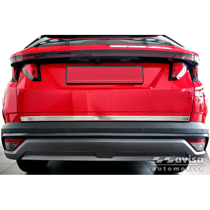 Avisa Revêtement d'habillage du hayon du coffre inox brossé sur mesure pour Hyundai Tucson IV 2020-2024 & Facelift 2024-