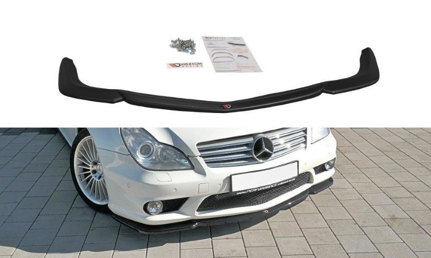 Voorspoiler Mercedes CLS W219 55 AMG Maxton Design glans zwart