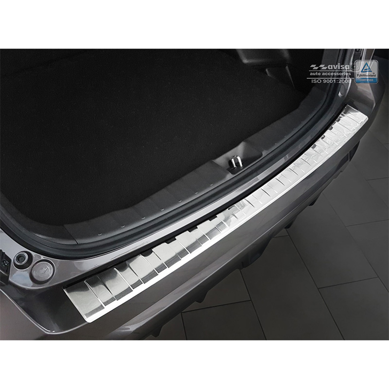 Protection de seuil arrière inox sur mesure pour Mitsubishi ASX 2017-2019 'Ribs'