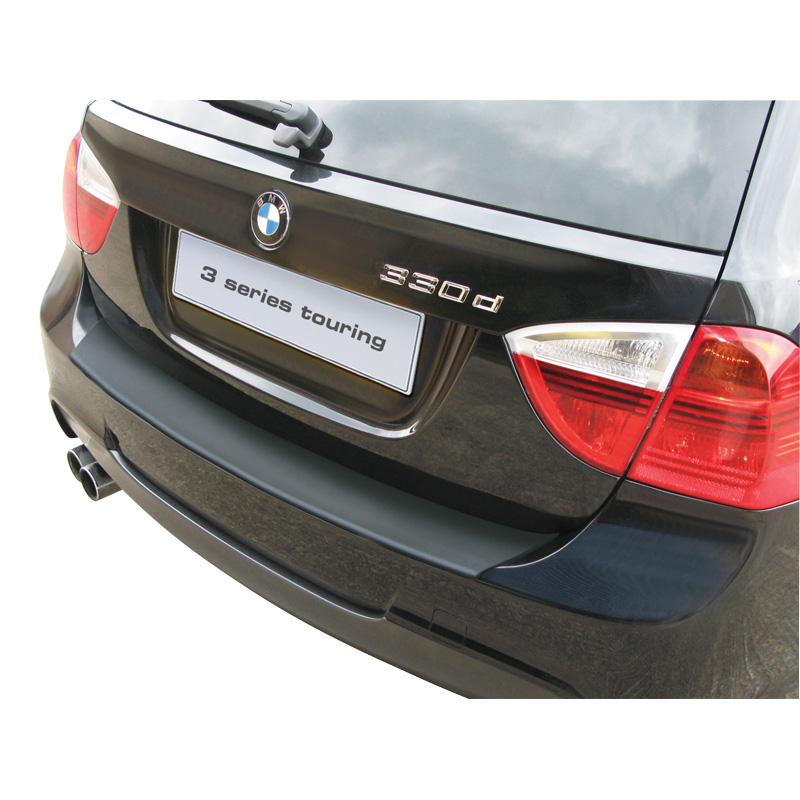 Protection de seuil arrière (ABS) sur mesure pour BMW Série 3 E91 Touring Pare-chocs M 2005-2012 Noir