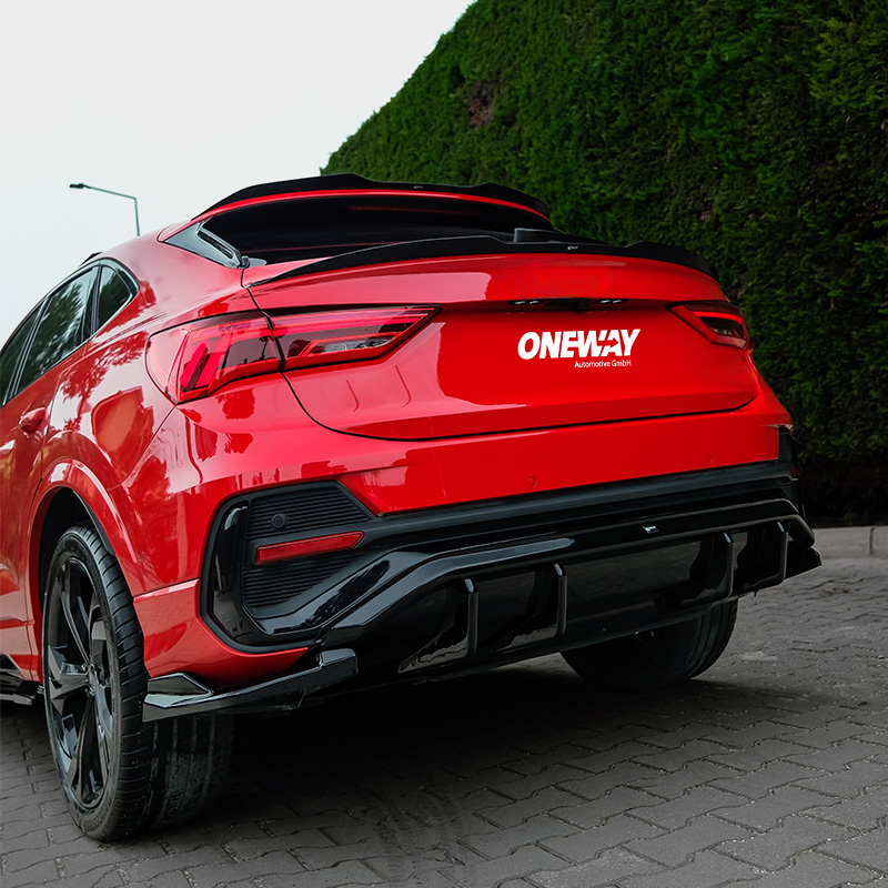 Oneway Becquet arrière sur mesure pour Audi Q3 (F3N) Sportback 2019-2025 incl. S-Line/RSQ3 - Noir brillant