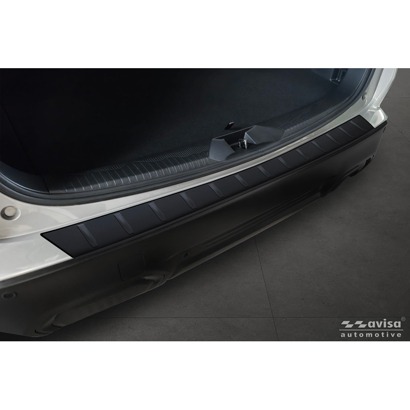Avisa Protection de seuil arrière inox noir mat sur mesure pour Subaru Forester (SL) 2025- 'Ribs'