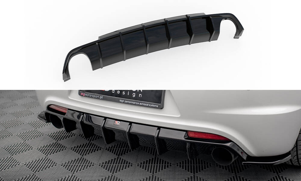 Diffuser V.1 Volkswagen Scirocco R Maxton Glans Zwart