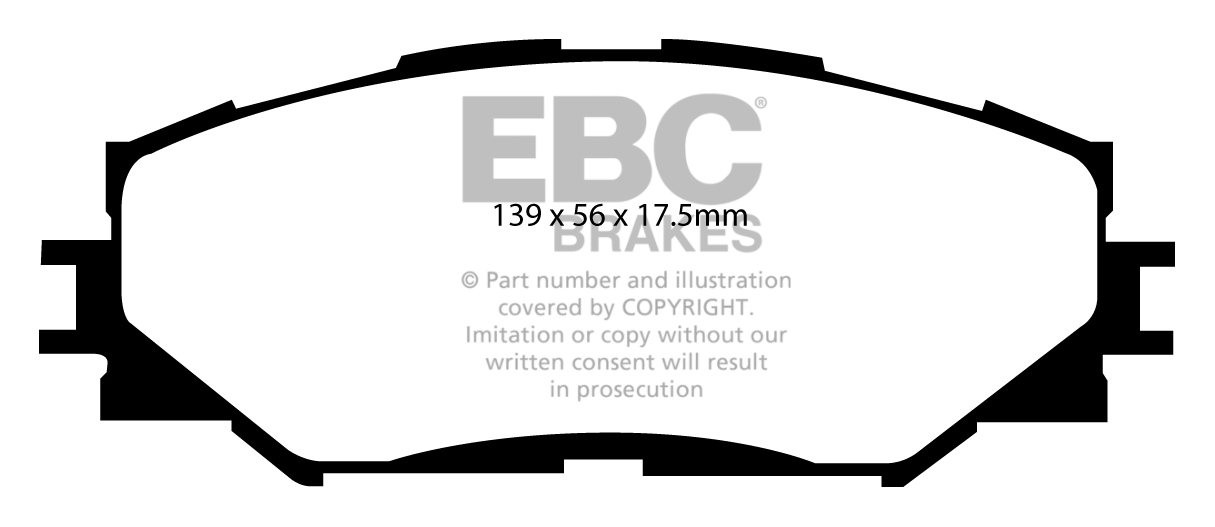 EBC Brakes TOYOTA Corolla 1.6 2007-.. Remblokken voorzijde green