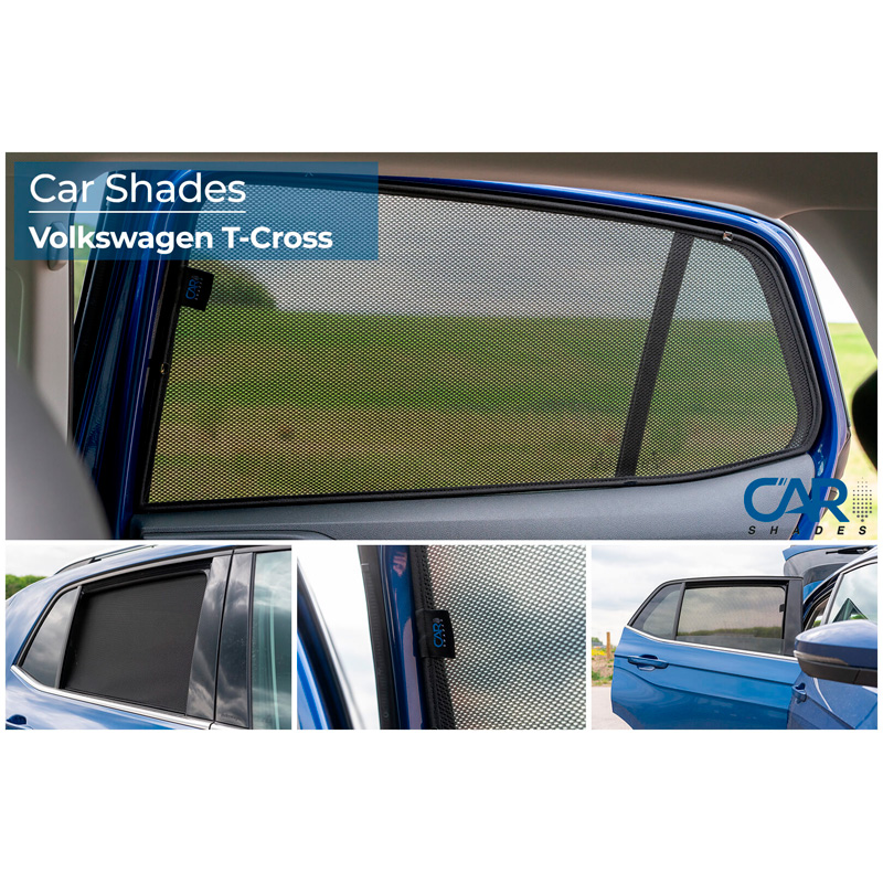 Set de Car Shades (portes arrières) sur mesure pour Volkswagen T-Cross 2019- (2-pièces)