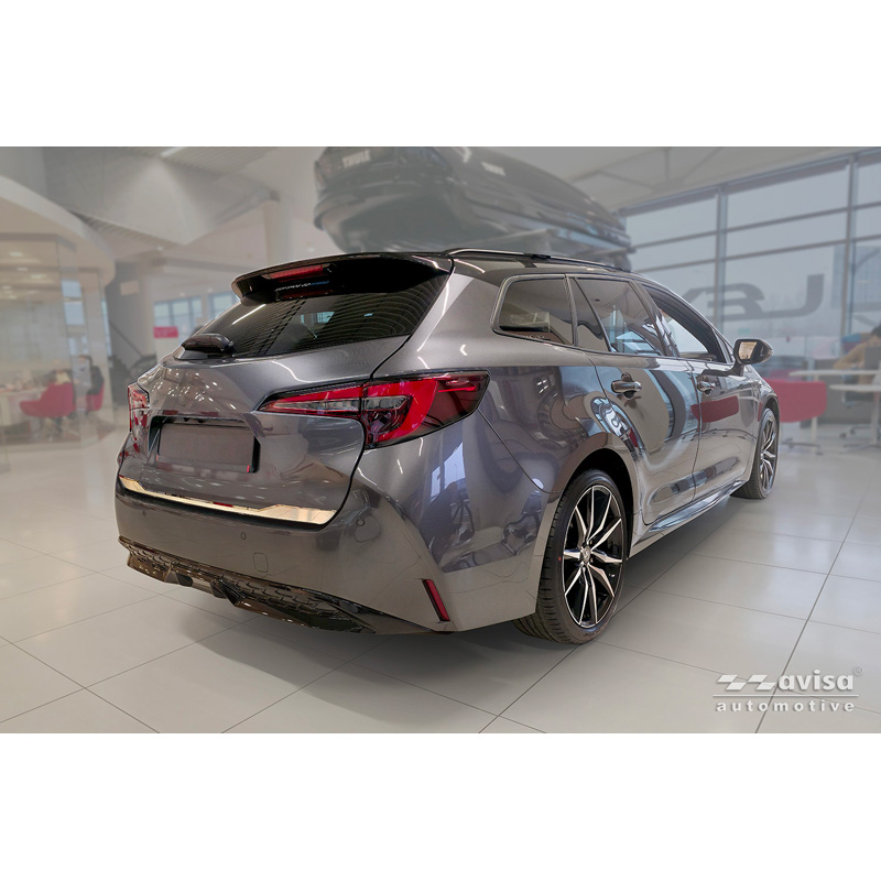 Avisa Revêtement d'habillage du hayon du coffre inox Chrome sur mesure pour Toyota Corolla Touring Sports (E21) 2019-