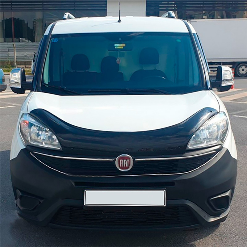 Protection du capot sur mesure pour Fiat Doblo 2ème Gen. Facelift 2015-2020 - Noir brillant