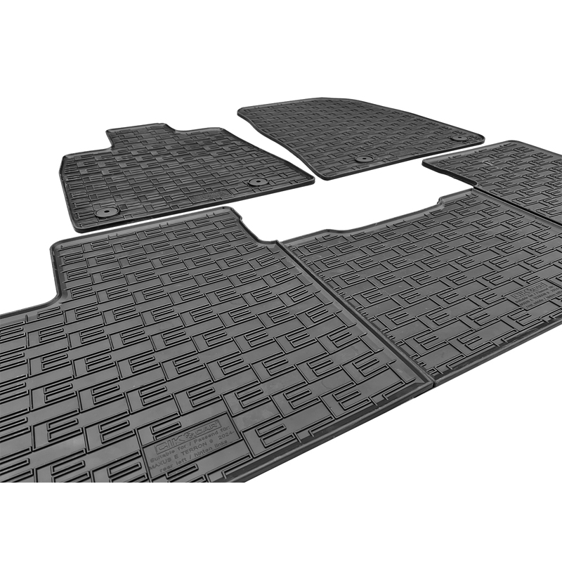 CIKCAR Set tapis de caoutchouc sur mesure pour Maxus eTerron 9 Pick-up 2024- (5-pièces + points de fixage)